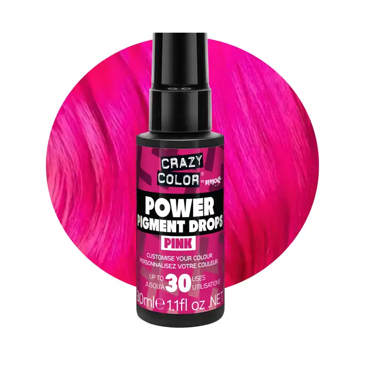 PC002553-1.webp Crazy Color Power Pigment Drops Pink 30ml - Image 1