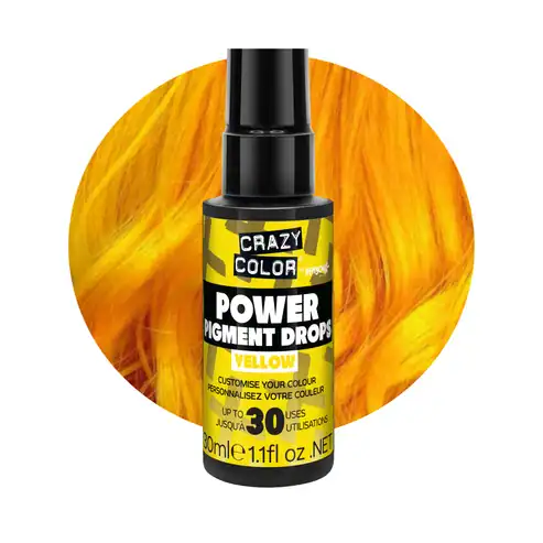 PC002554-1.webp Crazy Color Power Pigment Drops Yellow 30ml - Image 1