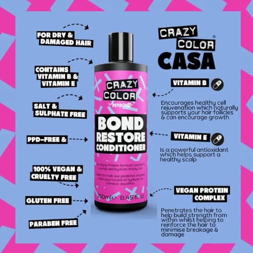 PC002637-1.jpg Crazy Color Bond Restore Conditioner 250ml - Image 1