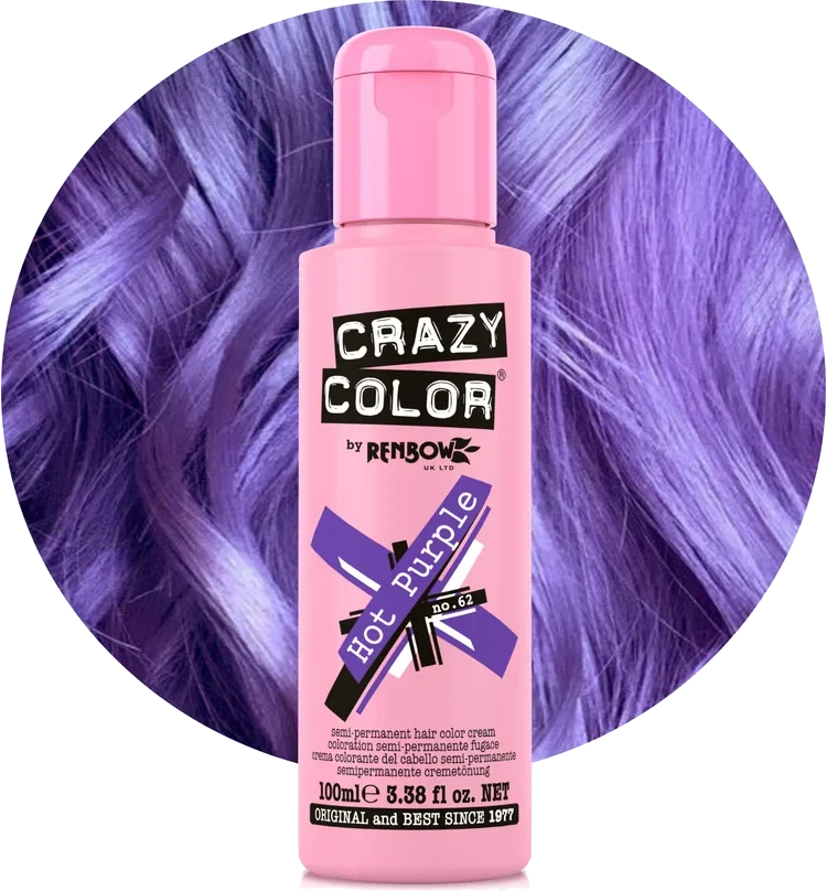 Crazy Color 62 Hot Purple 100ml