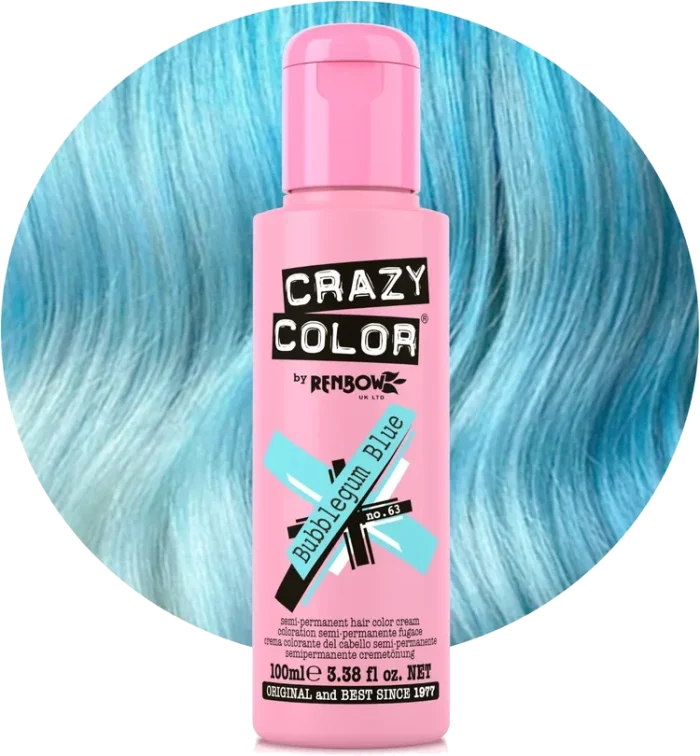 Crazy Color 63 Bubblegum Blue 100ml