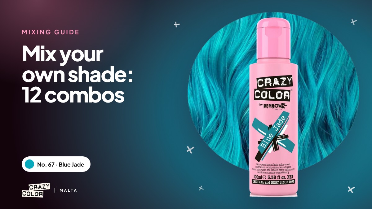 Crazy Color Blue Jade 100ml with teal hair