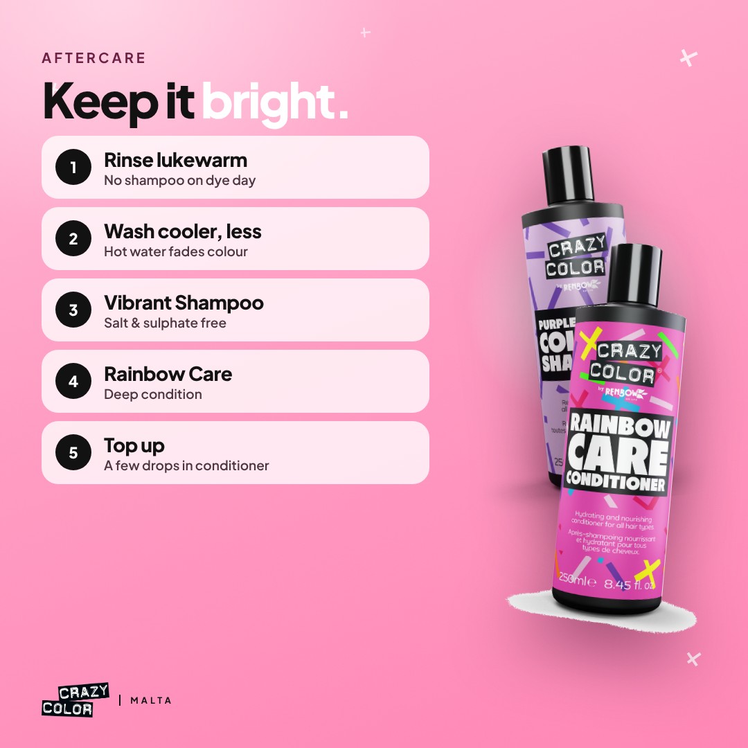 Crazy Color aftercare routine steps